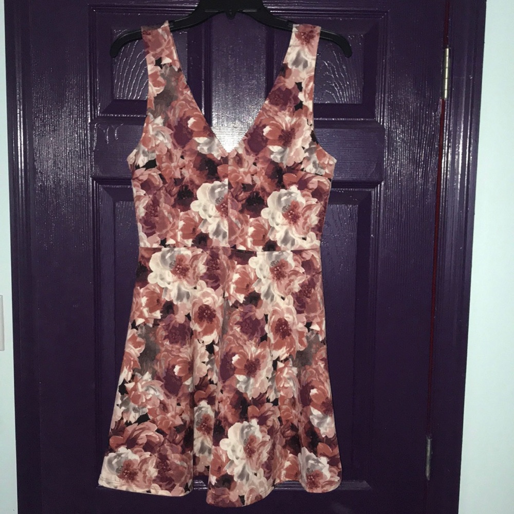 Floral fit and flare dress from f21